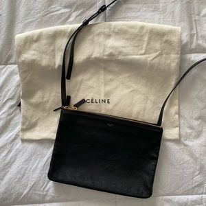 Céline Large Trio Crossbody in Black